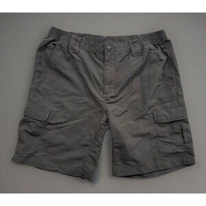 The North Face Mens Cargo Short Sz L Gray Nylon 8”Inseam Hiking Outdoor